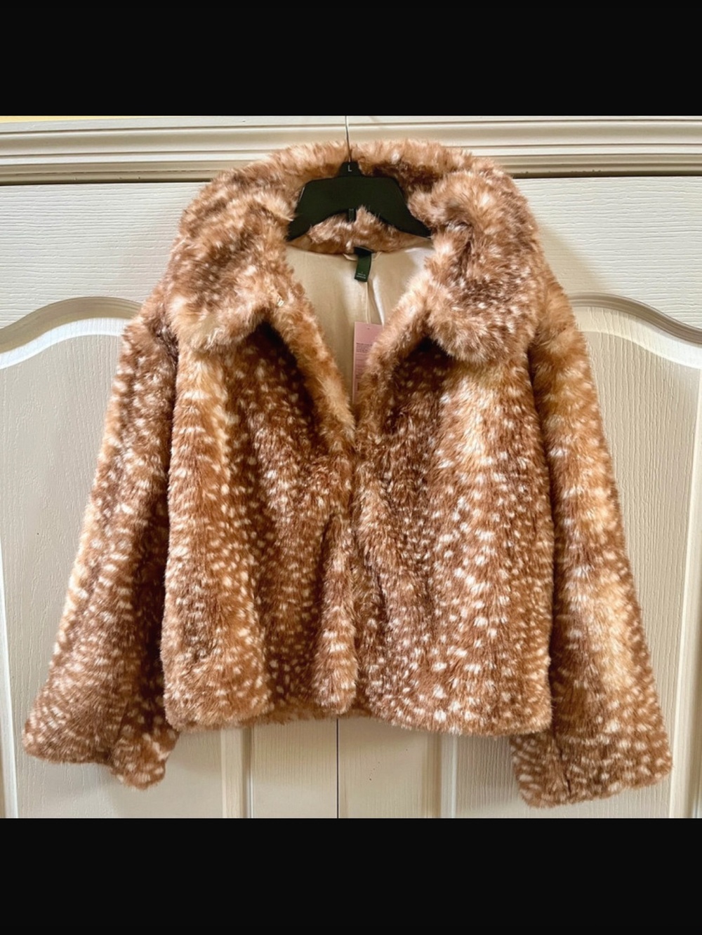 NWT Women's Wild Fable Faux Fur Deer
Print Jacket